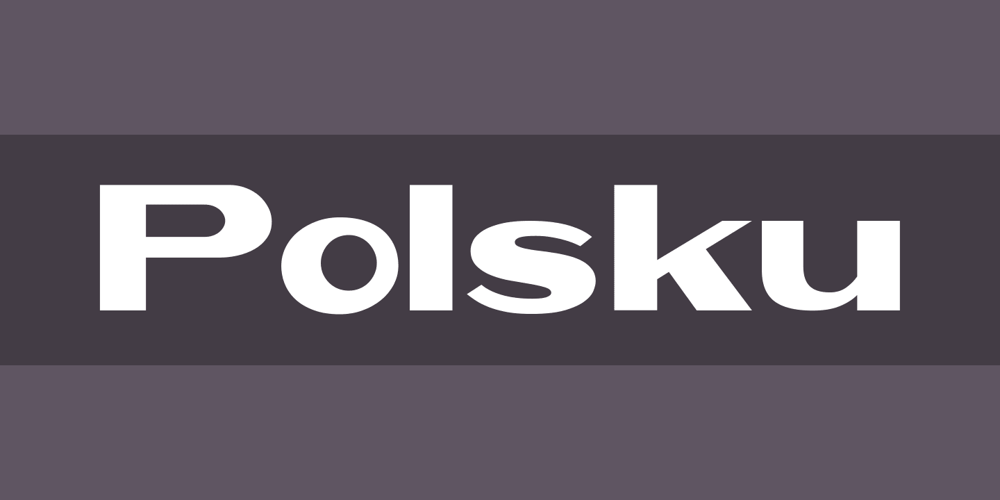 Polsku Font preview
